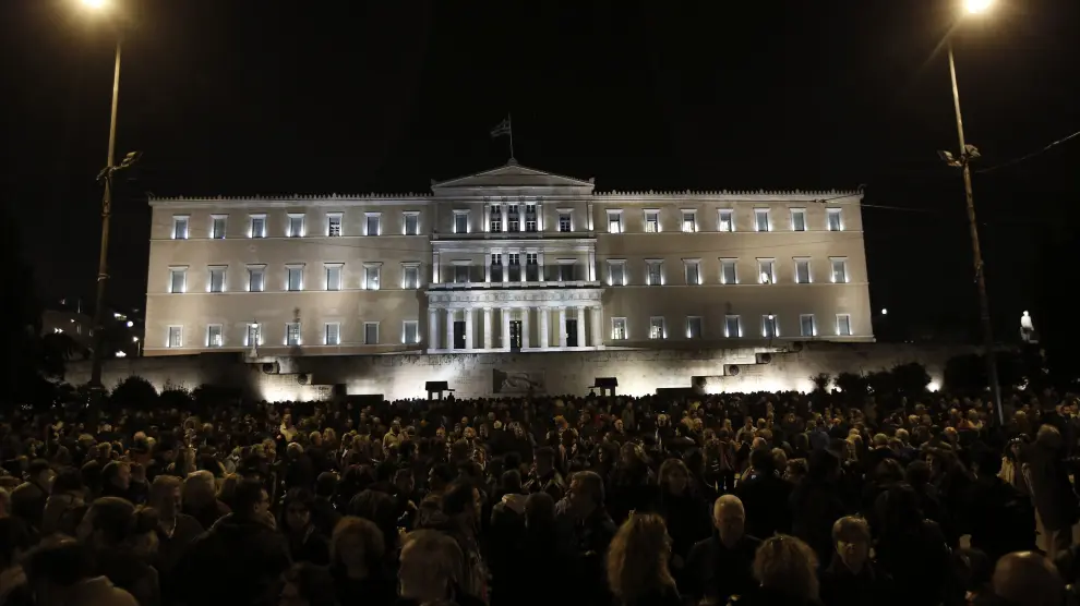 Marcha silenciosa en Atenas