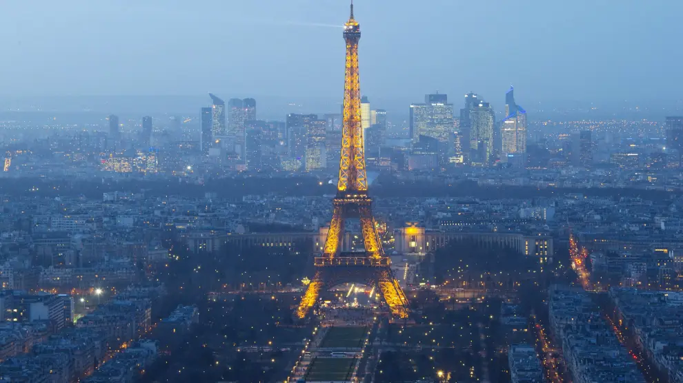 Vista aérea de la ciudad de París