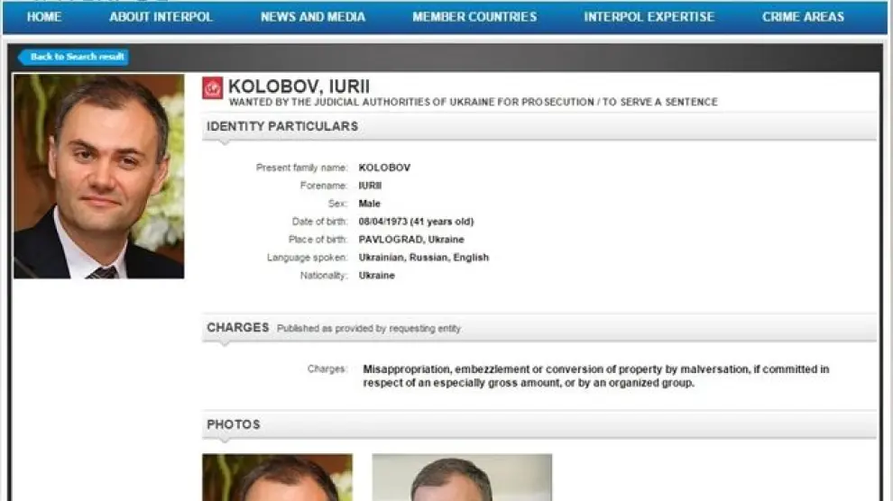 Detenido en España el ex ministro de Finanzas de Ucrania que era buscado por la Interpol