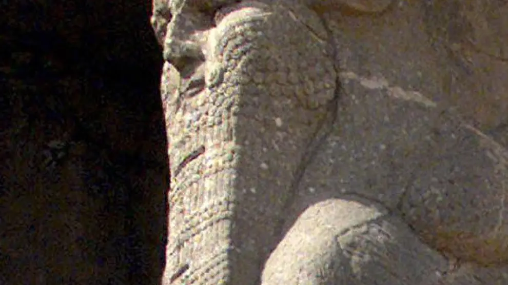 Detalle de una estatua del enclave arqueológico de Nimrud