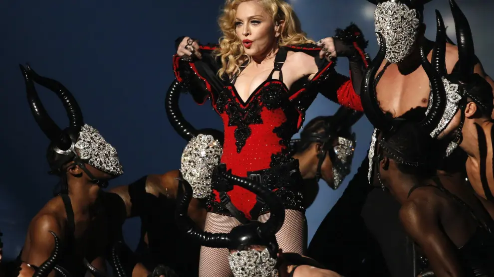 Madonna durante una actuación