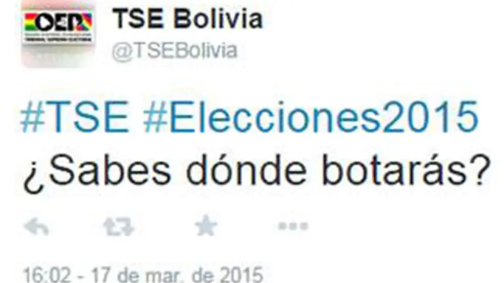 Despiden a un funcionario electoral  boliviano por una falta de ortografía en Twitter