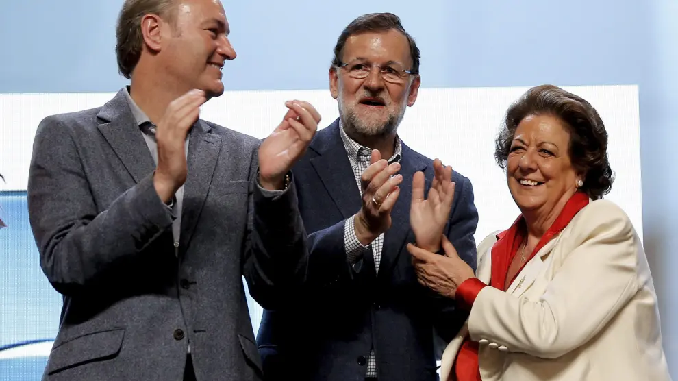 Rajoy, Alberto Fabra y Rita Barberá en Valencia