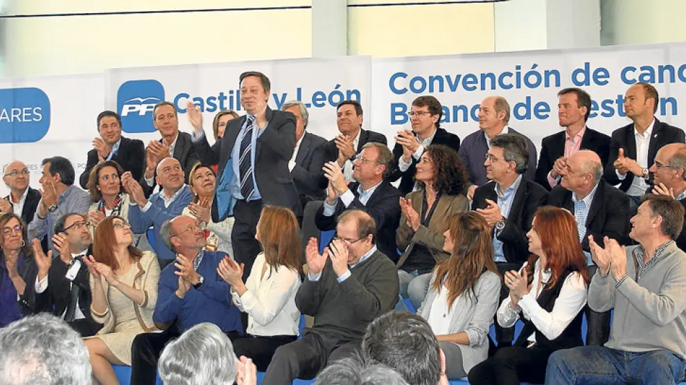 Adolfo Sainz en el momento de su presentación como candidato a la alcaldía de Soria.