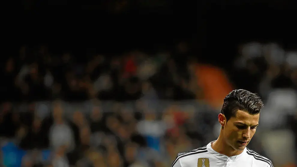 Cristiano Ronaldo se mostró cabizbajo durante buena parte del encuentro con el Deportivo.