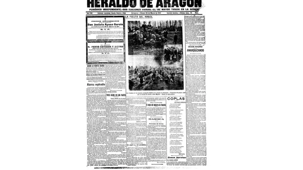 Portada de HERALDO el día 26 de marzo de 1915