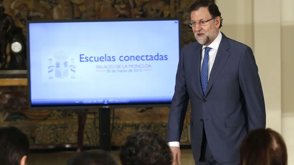Rajoy en la firma del convenio de 'Escuelas conectadas'