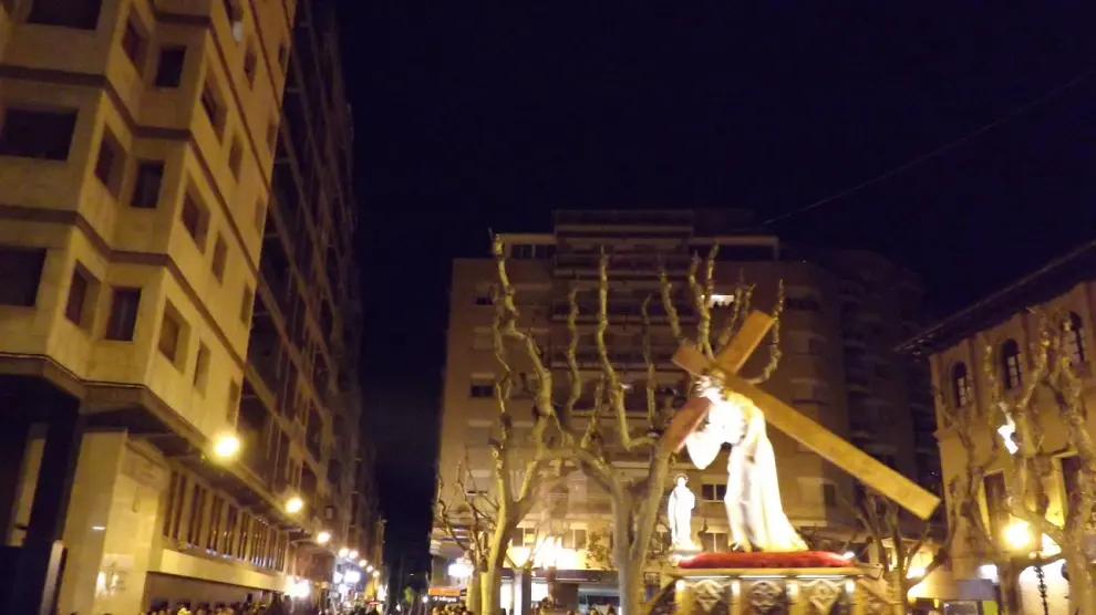 Procesión del Nazareno, el miércoles por la noche en Huesca