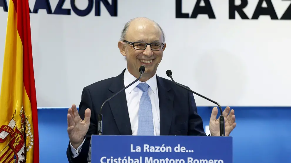 El ministro de Hacienda durante su intervención en el foro de La Razón.