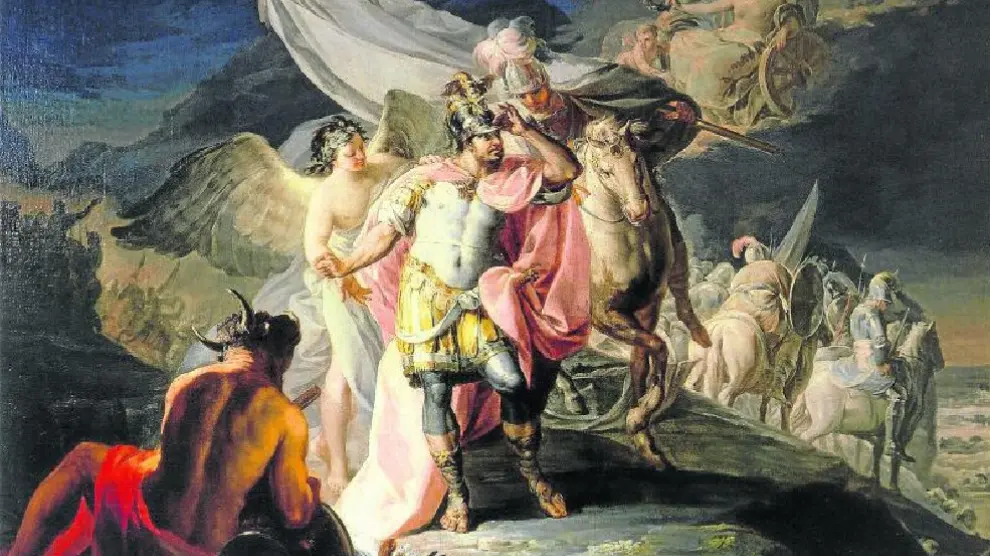 'Aníbal vencedor, que por primera vez miró Italia desde los Alpes' (1770-1771) de Goya.
