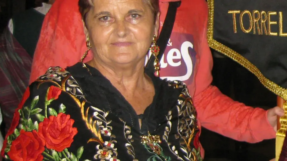 Rosario Caballero durante las fiestas del Pilar del pasado año