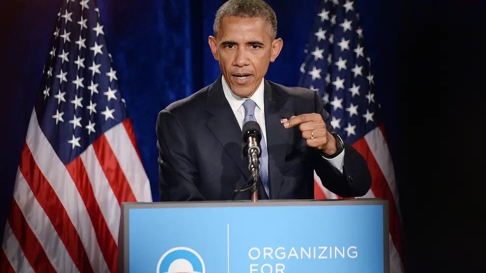 Obama, durante un discurso