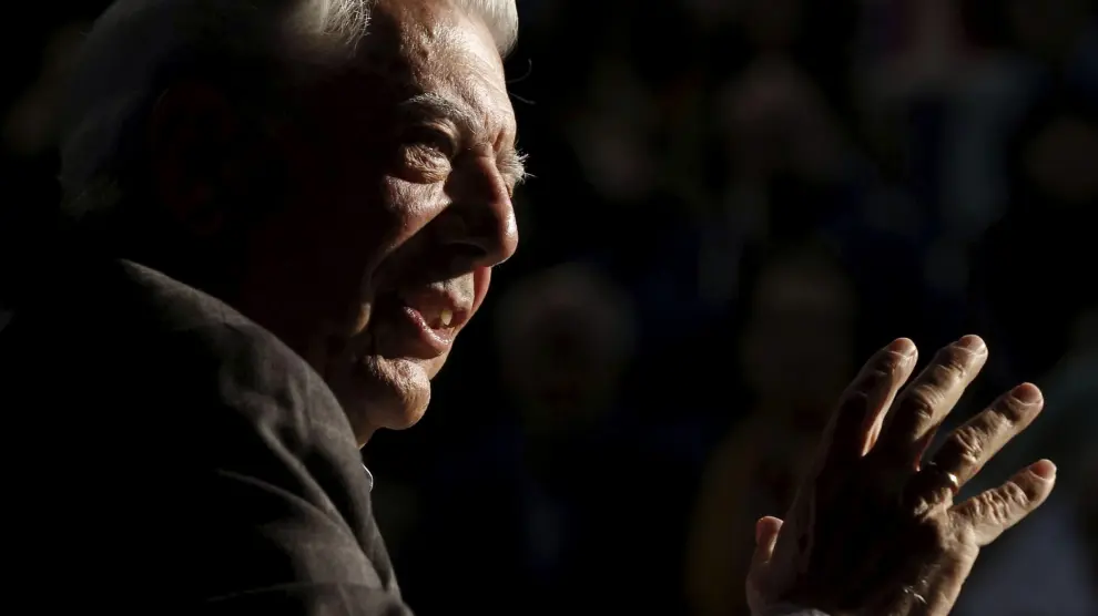 Mario Vargas Llosa durante su participación en el Foro Internacional del Español 2015.