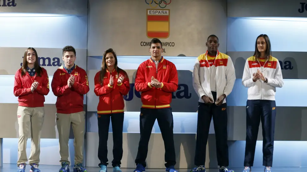 Varios miembros del equipo olímpico español.