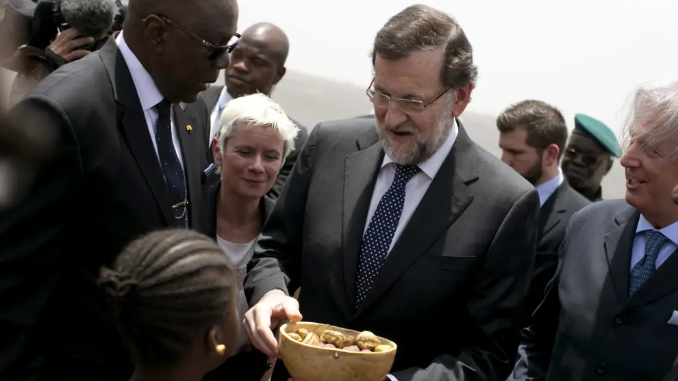 Rajoy llega al aeropuerto de Bamako, en Mali