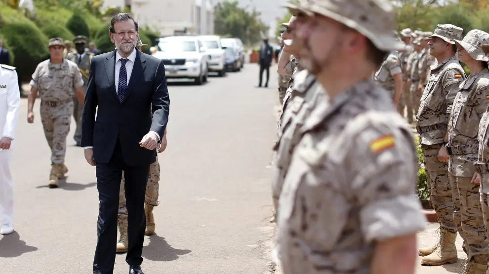 Rajoy visitó también en Bamako a las tropas destacadas en Mali