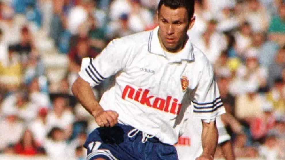 Poyet, en su época como jugador del Real Zaragoza
