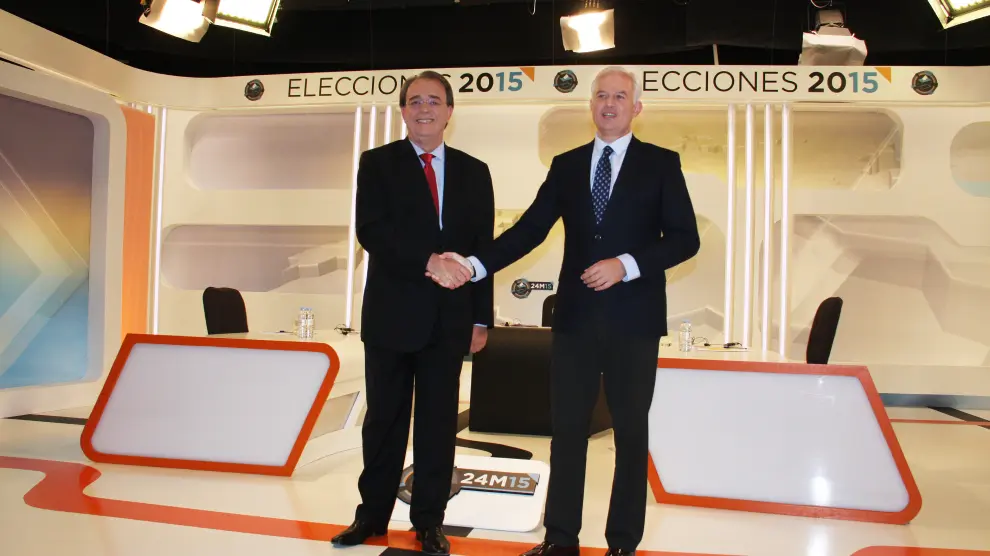 Debate de los candidatos del PP y el PSOE a la alcaldía de Zaragoza