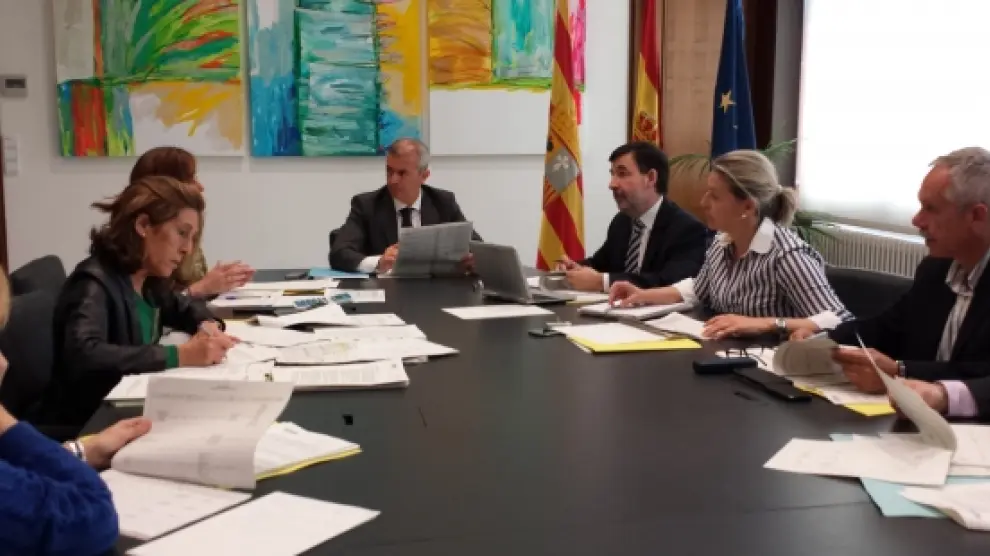 Imagen de archivo de una reunión de la Junta Distribuidora de Herencias de la Comunidad Autónoma de Aragón