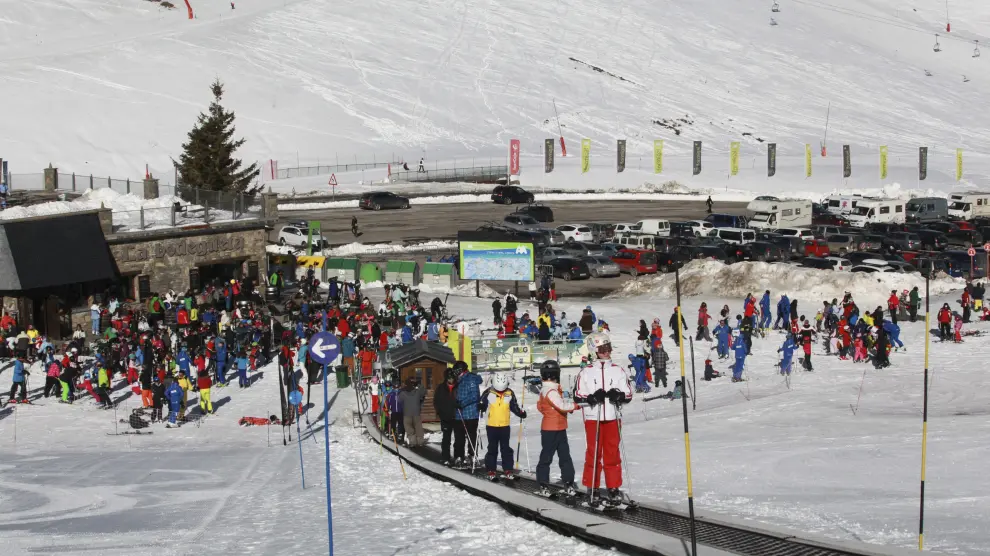 Estación de esquí en el Pirineo.