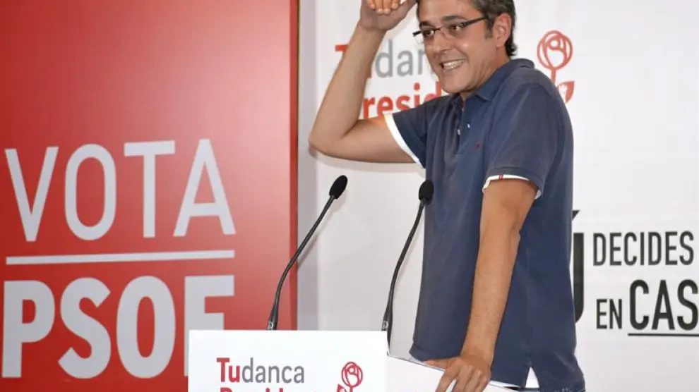 El diputado del PSOE, Eduardo Madina, en el acto de campaña