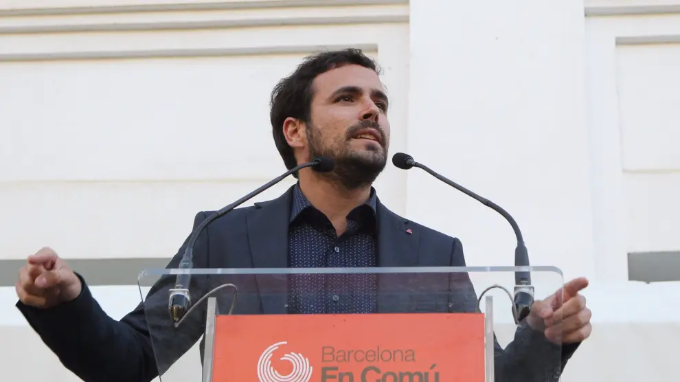 Alberto Garzón, en Barcelona