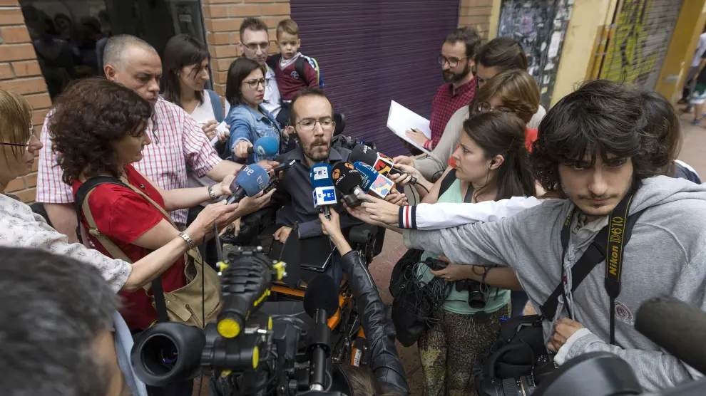 El candidato de Podemos a la presidencia de Aragón, Pablo Echenique