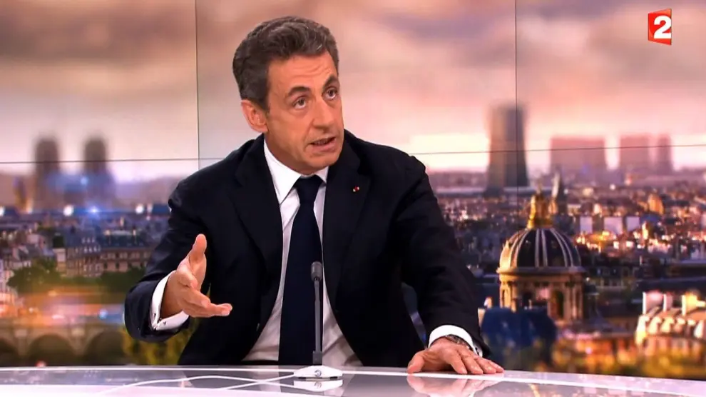 Sarkozy durante una entrevista en la cadena France 2