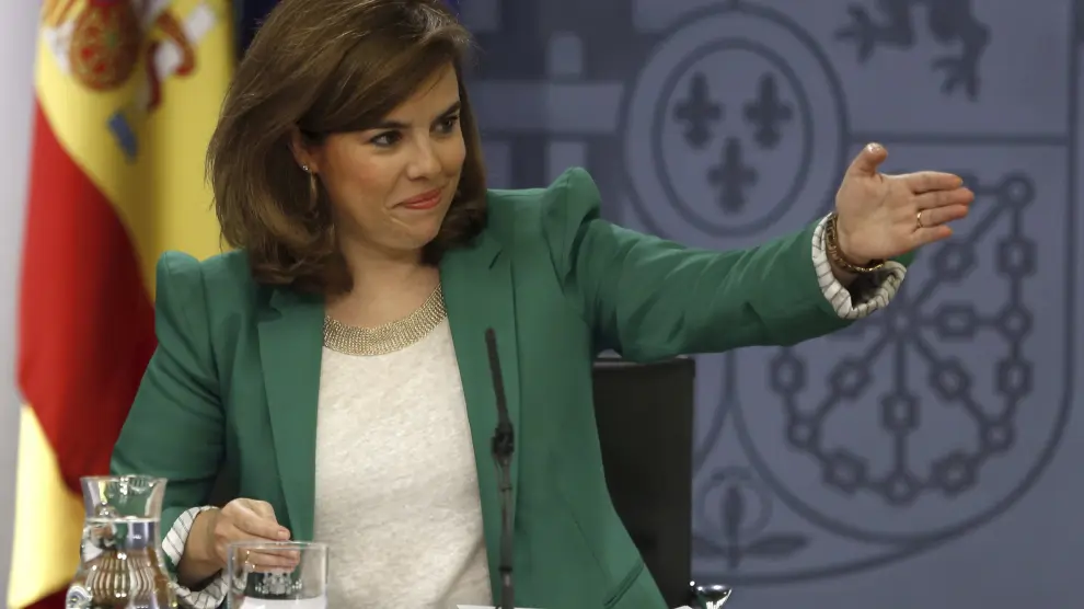 La vicepresidenta y portavoz del Gobierno, Soraya Sáenz de Santamaría.