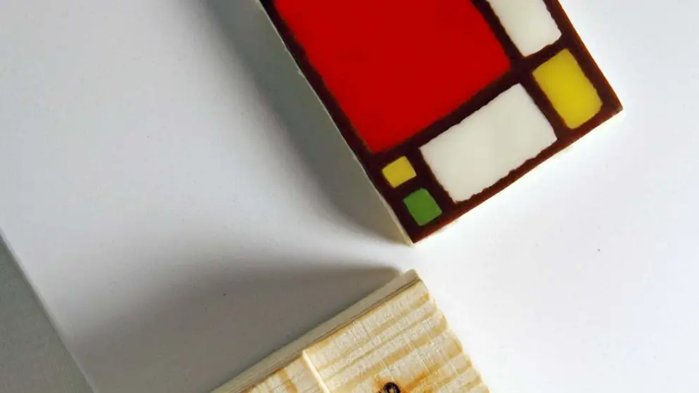 Uno de los platos que la chef ha presentado en la Expo Milán 2015, una creación que imita a un cuadro de Mondrian.