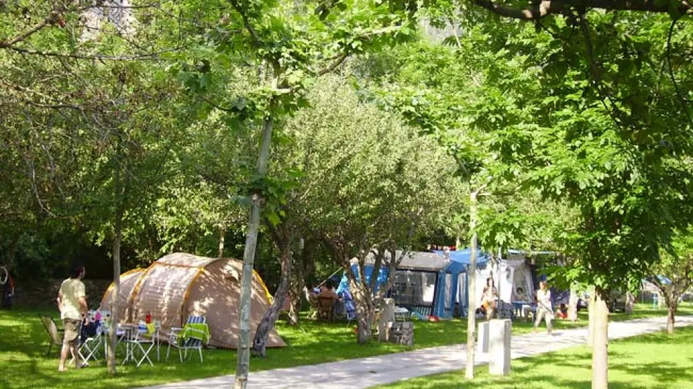 El camping de Oto, en el pirineo aragonés
