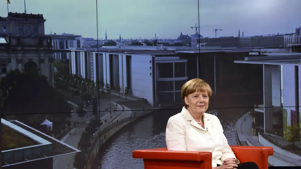 Angela Merkel en su entrevista de verano