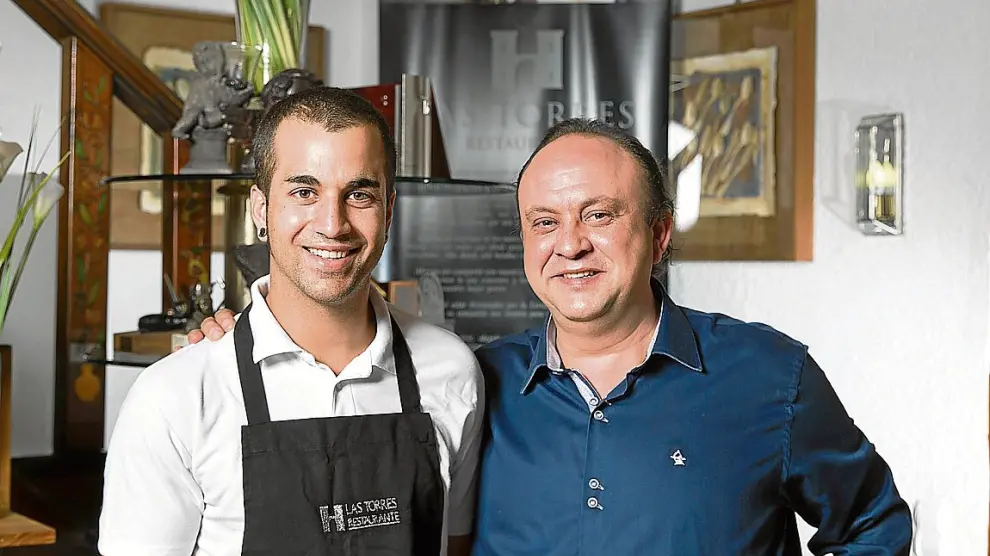 Alberto Abadía, chef, y Rafael Abadía, maître y sumiller del restaurante Las Torres.