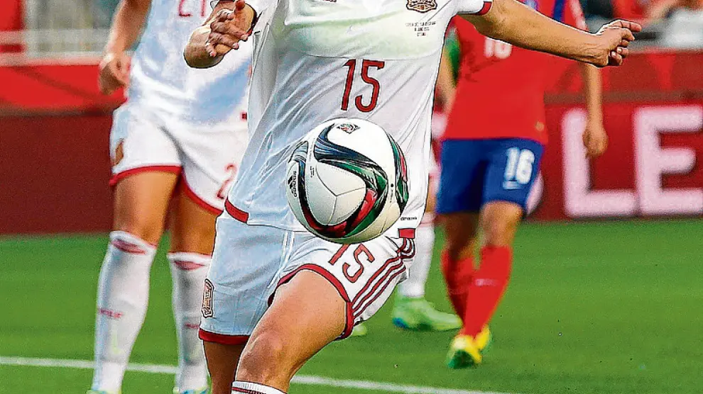 Silvia Meseguer, en el partido contra Corea del Sur.