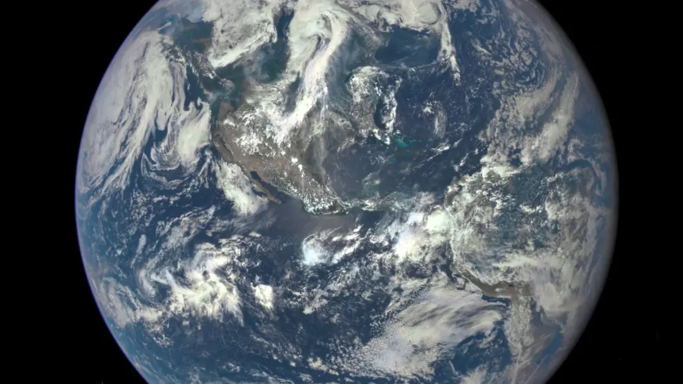 Imagen tomada desde el satélite DSCOVR.