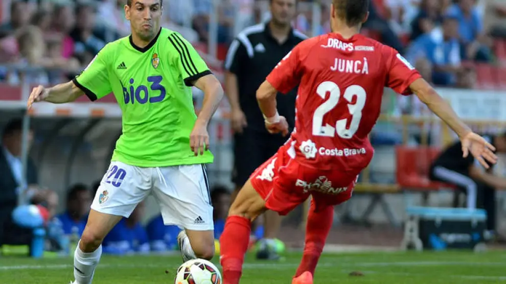 Óscar Ramírez en un partido la pasada temporada con la SD Ponferradina