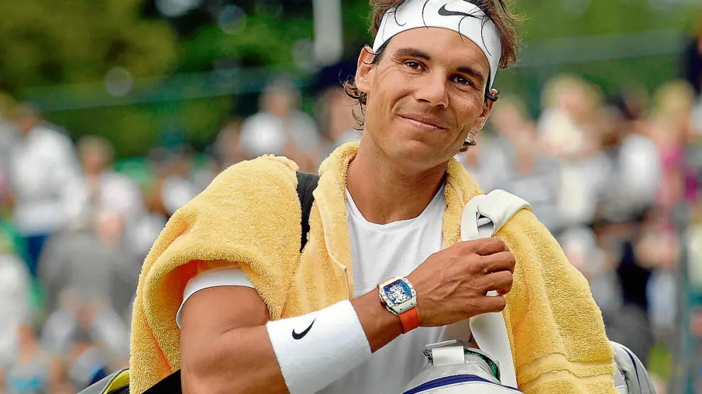 Rafa Nadal, optimista ante su propio reto en Wimbledon.