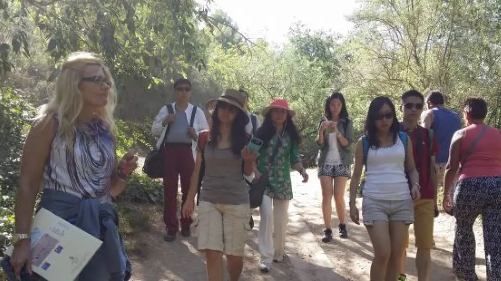Una visita de periodistas chinos a Aragón en 2014.
