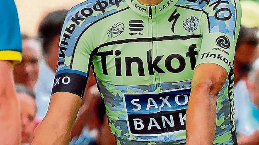 Contador, ayer en la presentación del Tinkoff.
