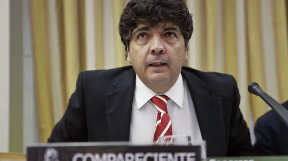 El subsecretario de Estado del Ministerio de Fomento, Mario Garcés, durante su comparencia en la Comisión de Presupuestos