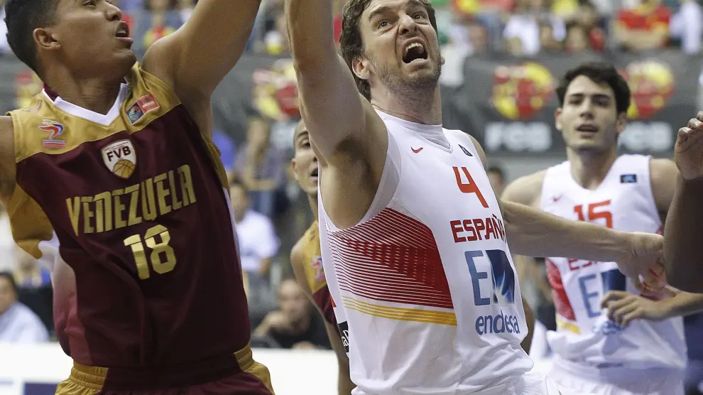 El pívot de la selección española de baloncesto Pau Gasol.