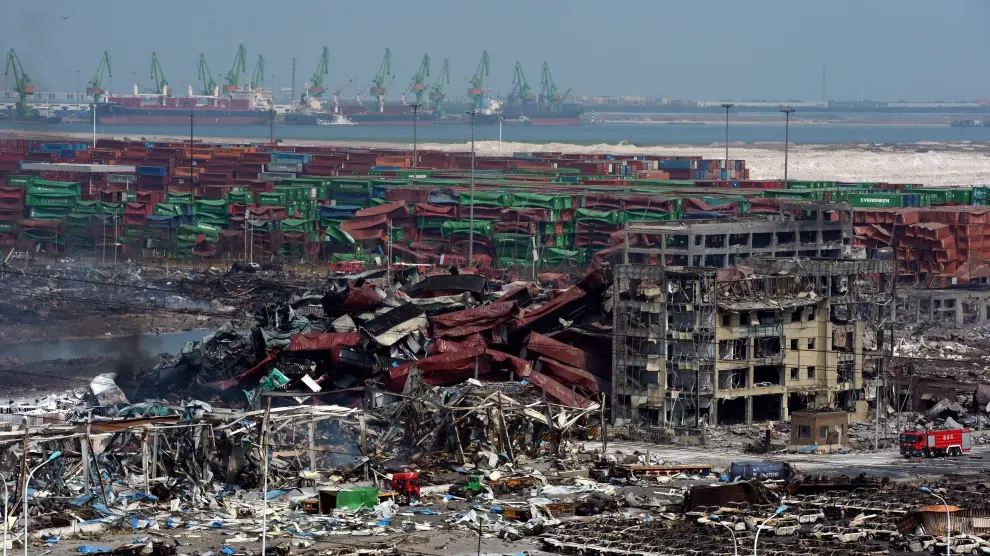 Las explosiones en la terminal de contenedores del puerto chino de Tianjin han causado, al menos, 114 muertos.