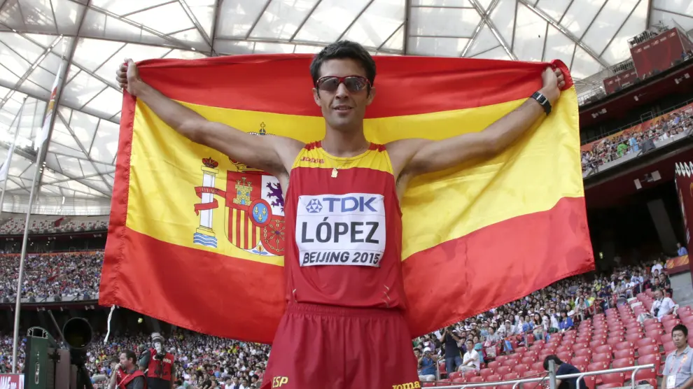 Miguel Ángel López, campeón mundial de atletismo en 20 kilómetros marcha.