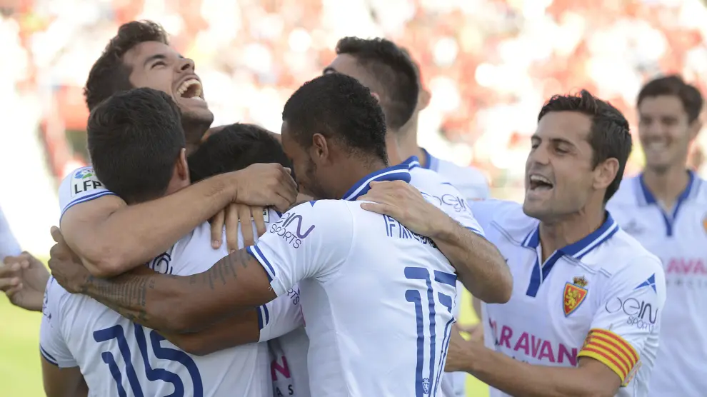 Cabrera celebra su gol en Anduva