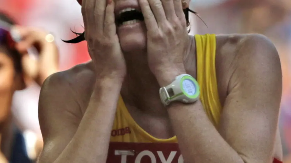La zaragozana María José Poves tras la carrera