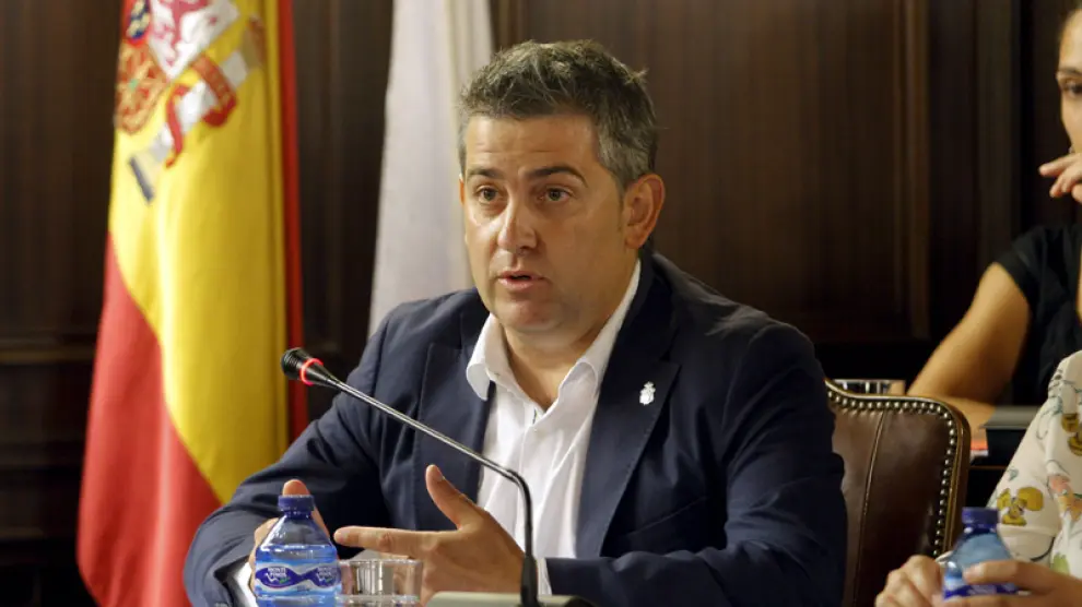 Javier Antón, en un pleno del Ayuntamiento de Soria.