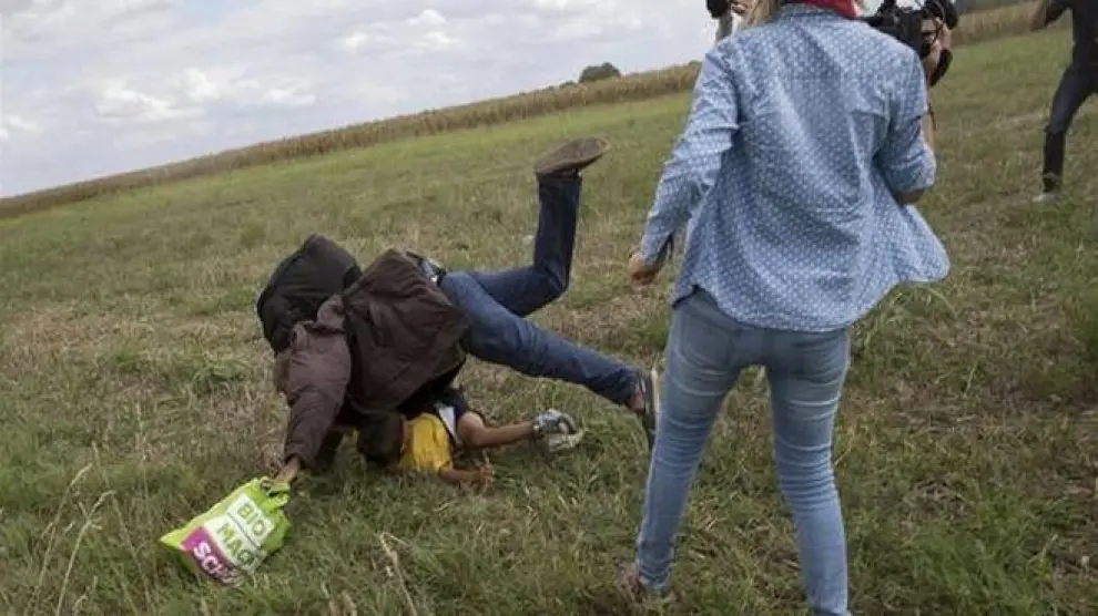 Los refugiados sirios que fueron zancadilleados por la periodista húngara fichan por el Getafe