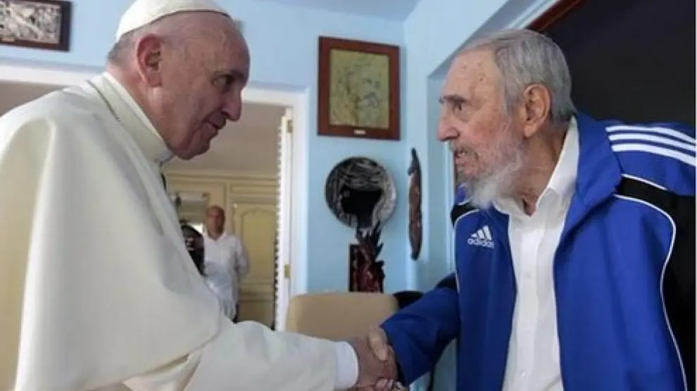 El papa Francisco y Fidel Castro