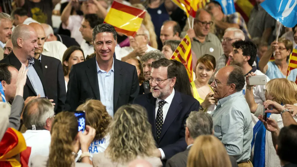 Rajoy y Albiol en Reus.