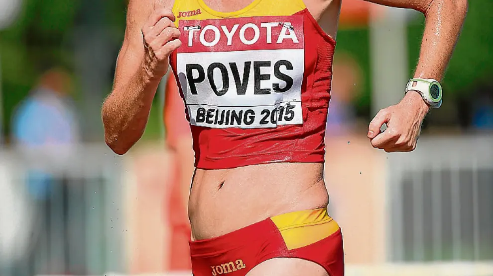 María José Poves, durante la prueba de 20 km marcha.
